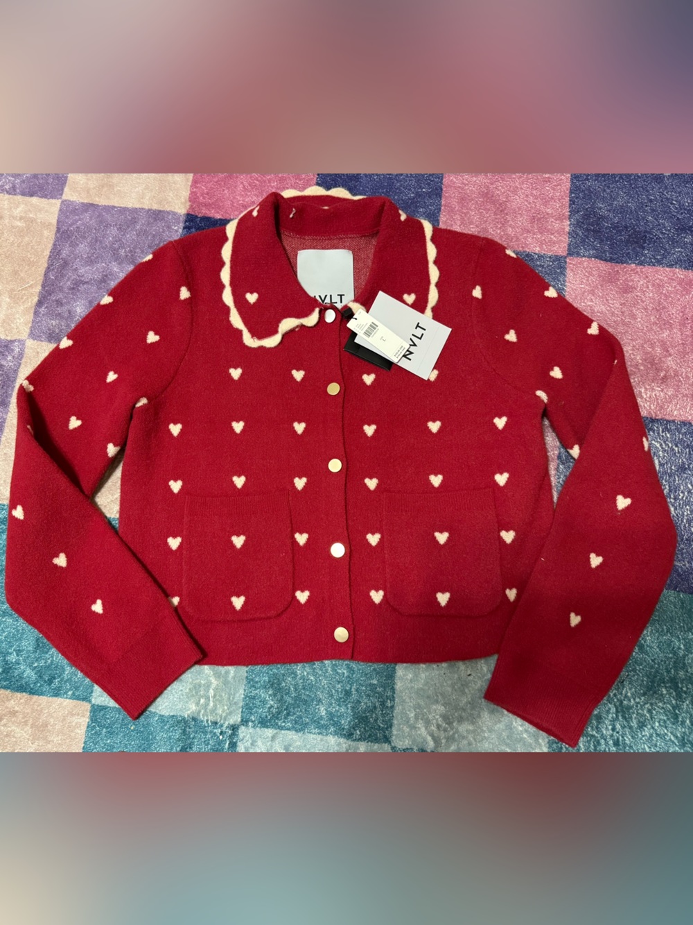 Anthropologie x NVLT Heart Cardigan